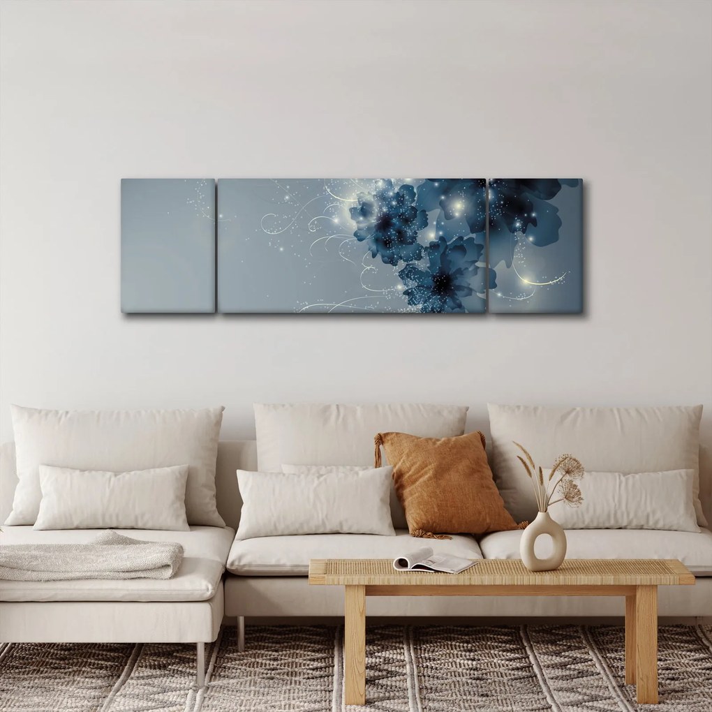 Obraz - Delikatne kwiaty (170x50 cm)