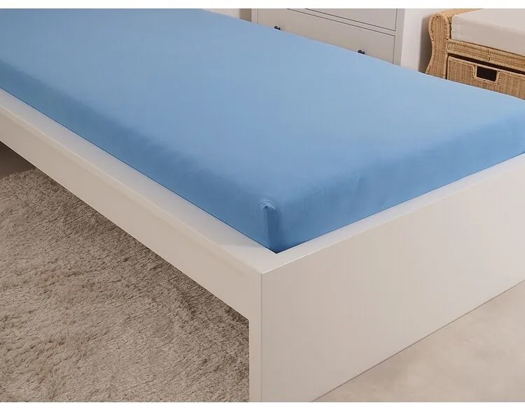 4Home prześcieradło jersey Ideal błękitne, 100 x200 cm, 100 x 200 cm