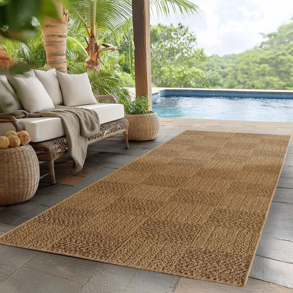 Brązowy chodnik odpowiedni na zewnątrz 80x250 cm Timber 1405 – Ayyildiz Carpets