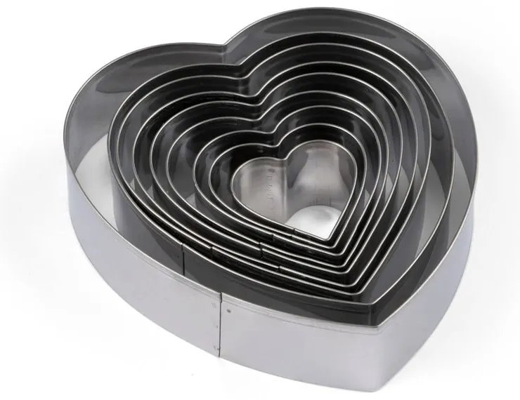 Foremki do wykrawania zestaw 9 szt. Heart – Blomsterbergs