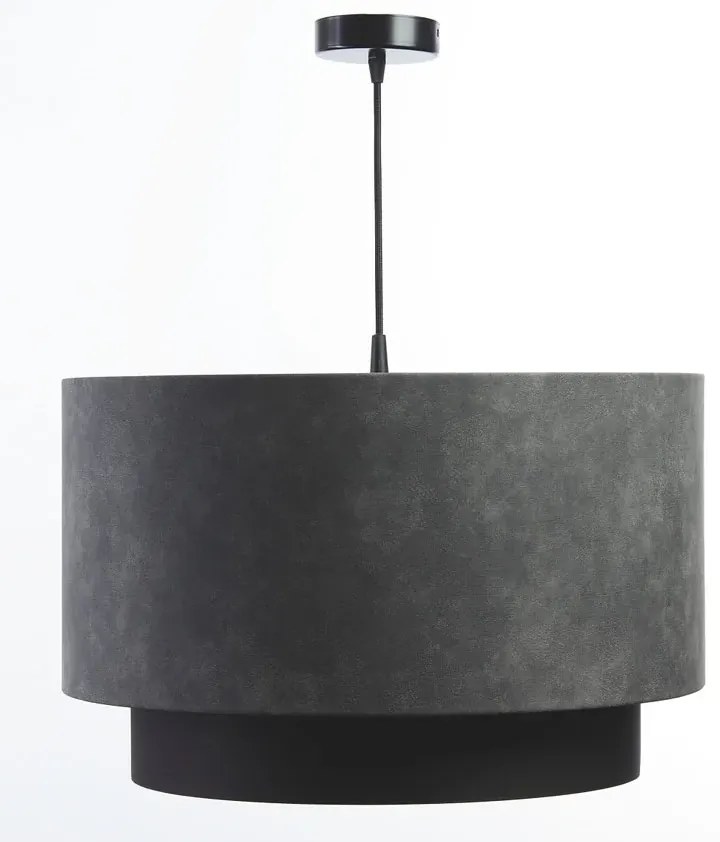 Szara lampa wisząca z zamszowym abażurem - 5X S429 M2-W86