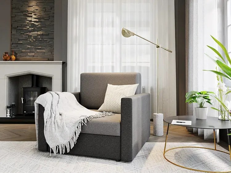 Sofa amerykanka szary + grafit A7-S85