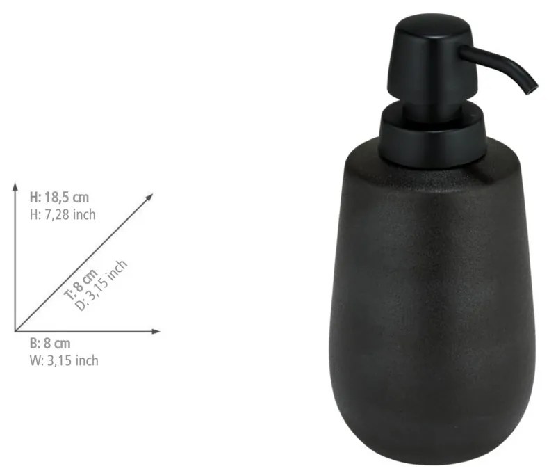 Ceramiczny dozownik NERNO, Ø 8 cm, 490 ml