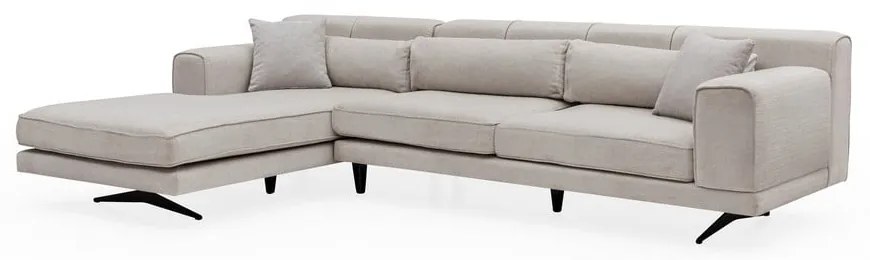 Beżowa sofa narożna Artie Jivago, narożnik lewy