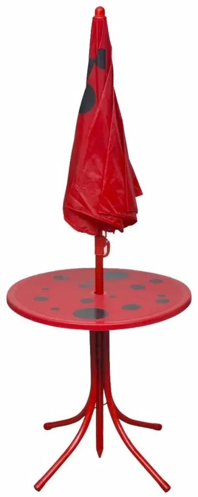 Zestaw mebli ogrodowych dla dzieci czerwony S6-H27