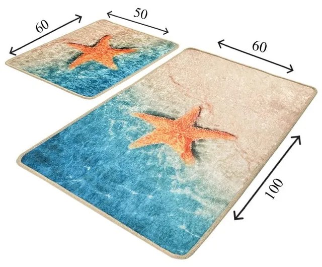 Dywaniki łazienkowe zestaw 2 szt. 60x100 cm Stella – Foutastic