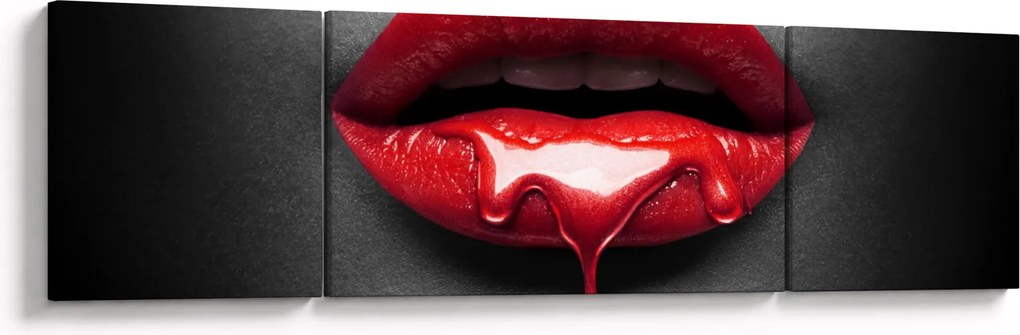 Obraz kobiecych ust (170x50 cm)