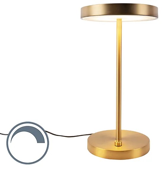 Nowoczesna lampa stołowa brązowa z LED - Disco Nowoczesny Oswietlenie wewnetrzne