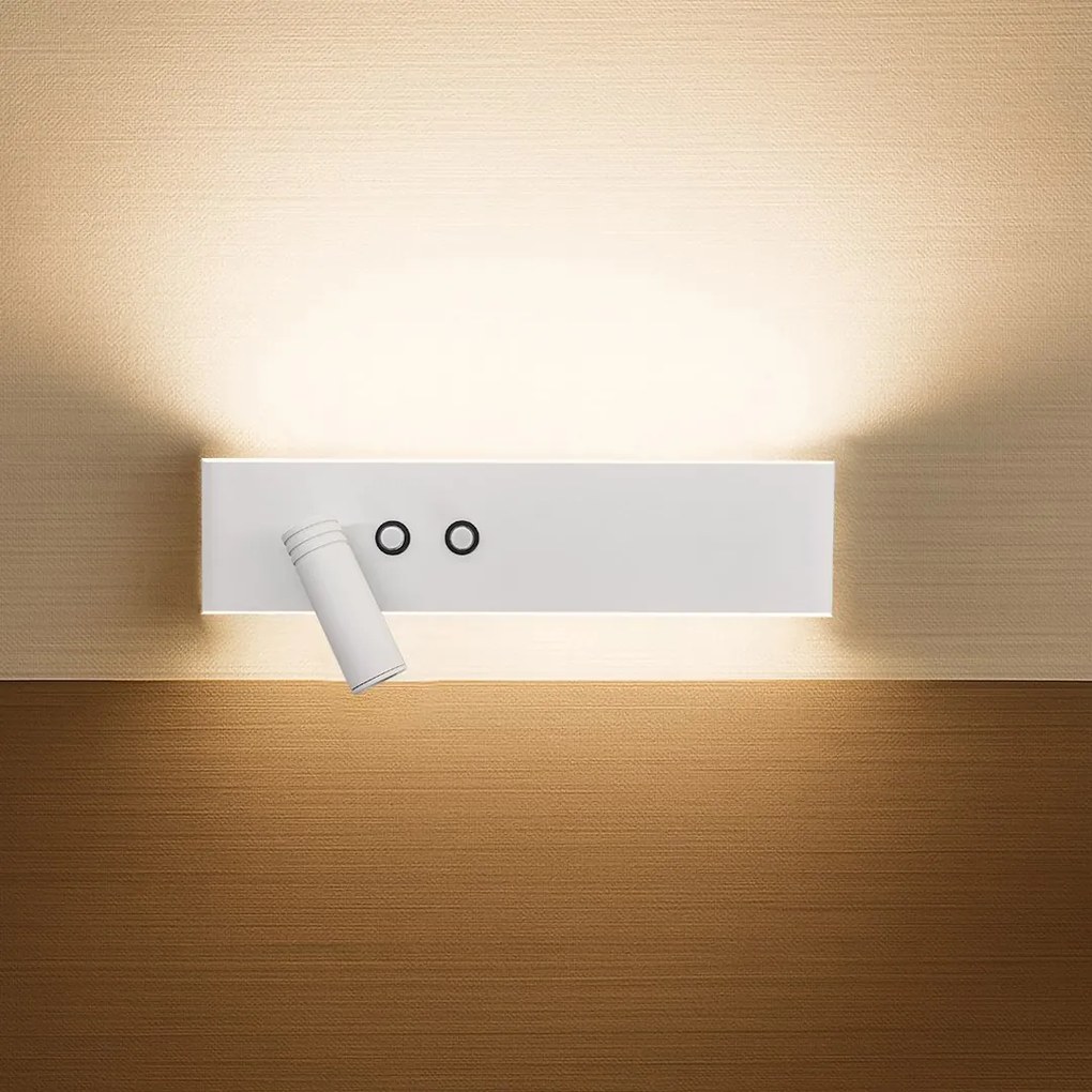 Kinkiet, lampka nocna Resort left 10W + 3W LED 4000K Biały