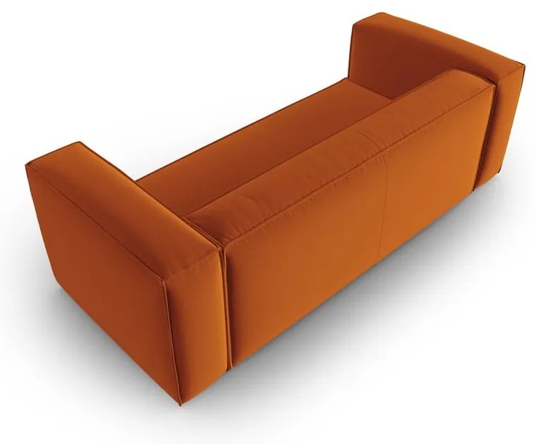 Pomarańczowa aksamitna sofa 200 cm Mackay – Cosmopolitan Design