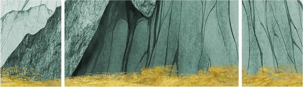 Obraz - Emerald Mountains N⁰3 (170x50 cm)
