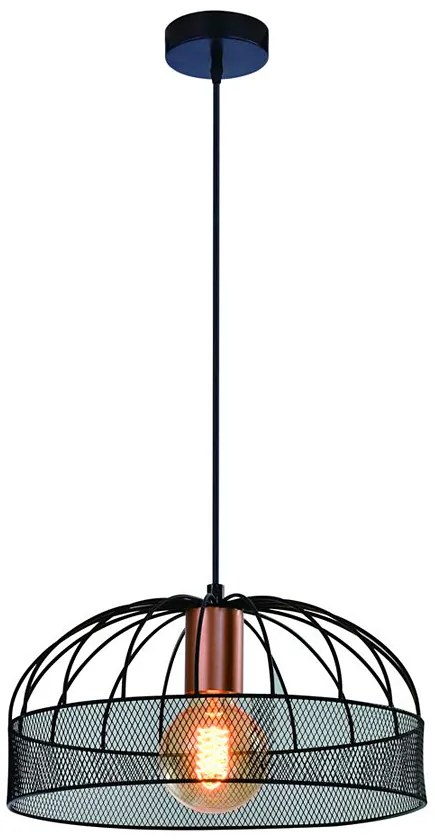 Czarna lampa wisząca w stylu industrialnym - T033 - Dargin