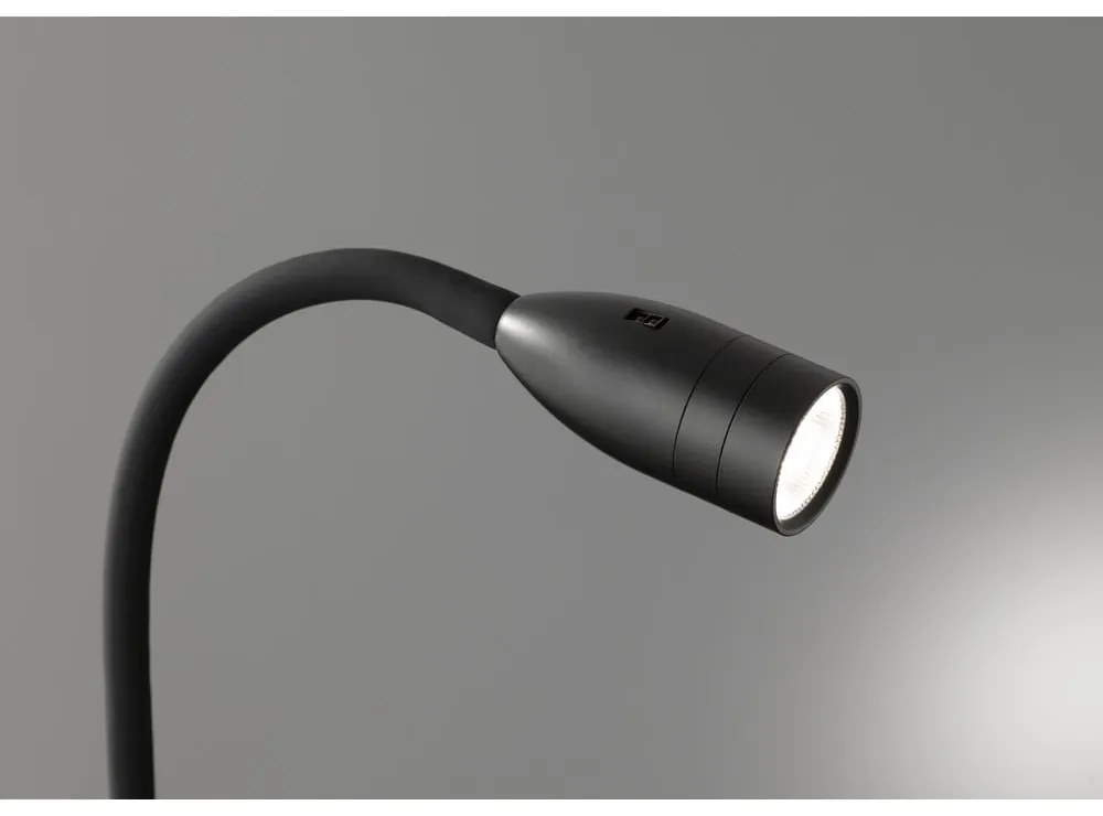 Czarna metalowa lampa punktowa LED ze ściemniaczem Sten – Fischer & Honsel