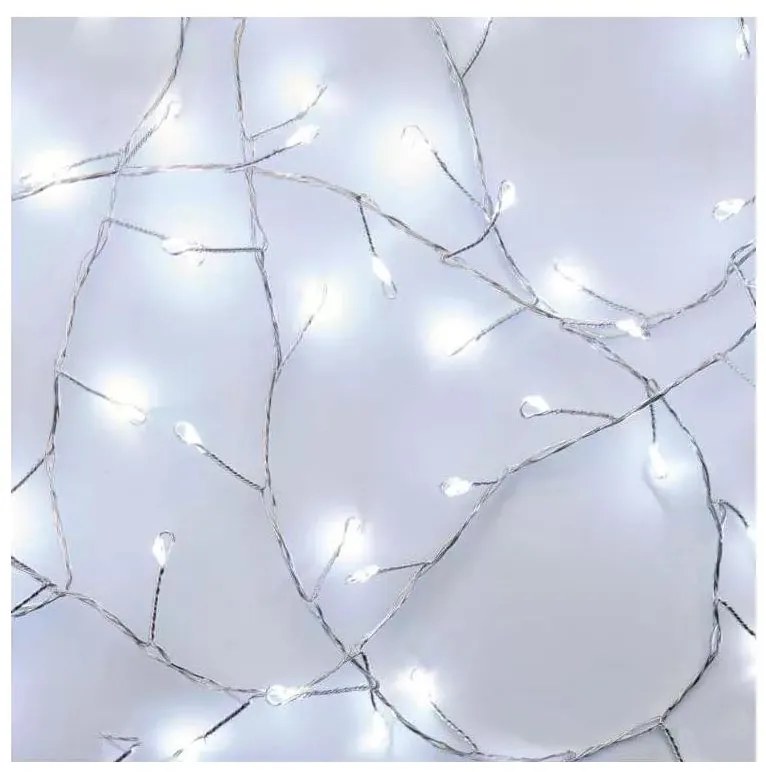 LED Łańcuch świąteczny 100xLED/3xAA 2,7 m zimna biel