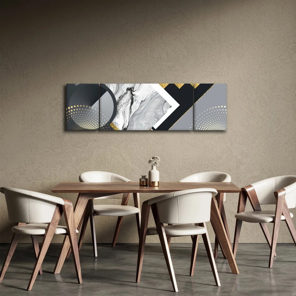 Obraz - Teksturowany kolaż (170x50 cm)