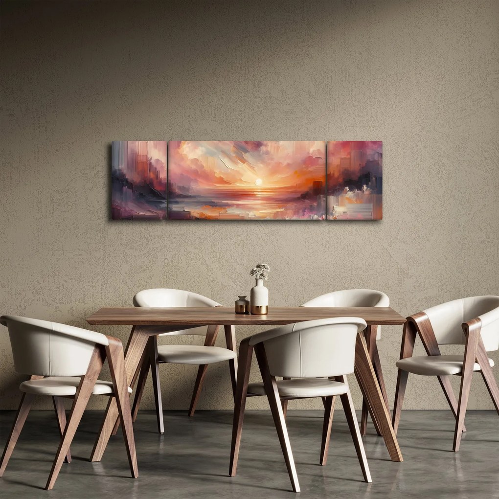 Obraz - Malowane zorze (170x50 cm)