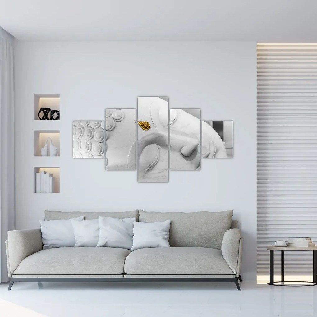 Obraz - Biały Budda (125x70 cm)