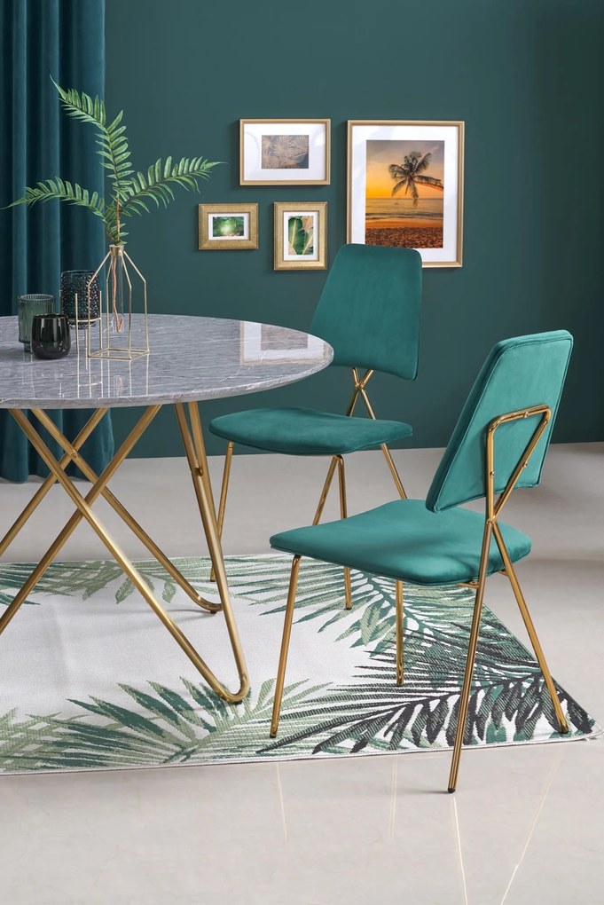 Designerski stół z blatem w kolorze marmuru Bonello