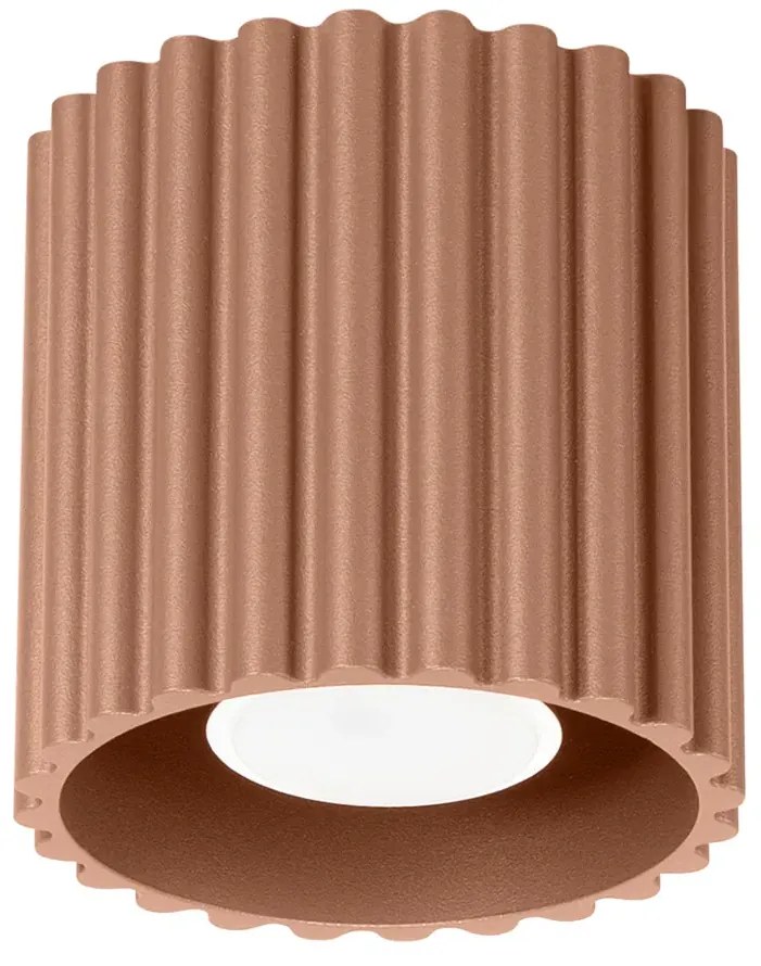Ryflowana lampa tuba w kolorze mocca N6-F94