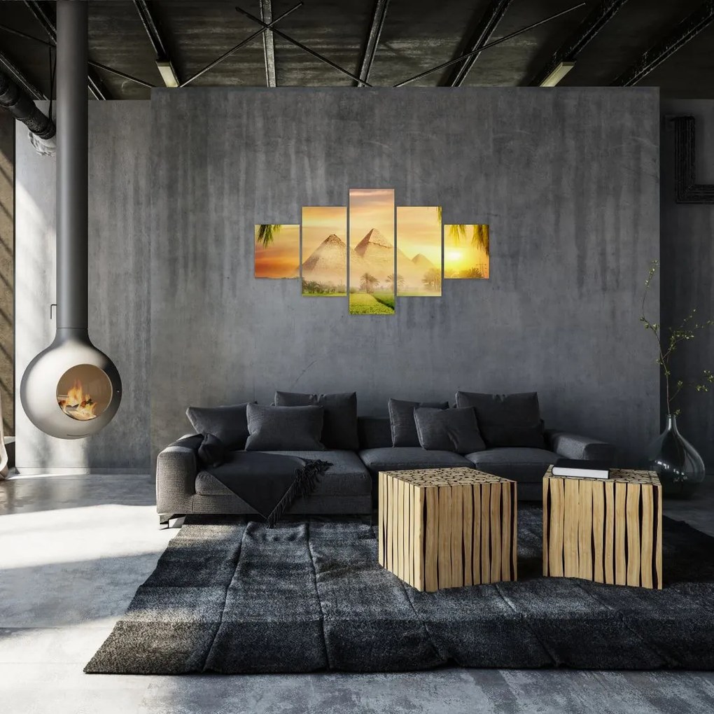 Obraz - Piramidy (125x70 cm)