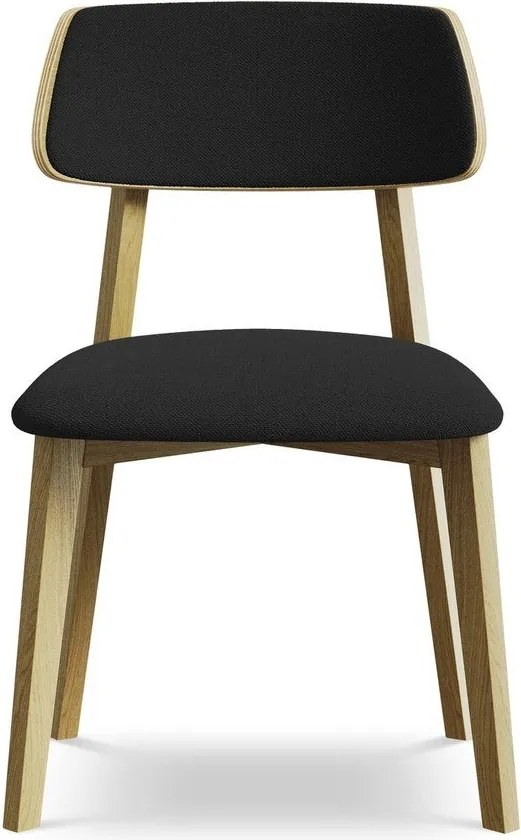 Czarne krzesło z litego drewna Niu – Makamii