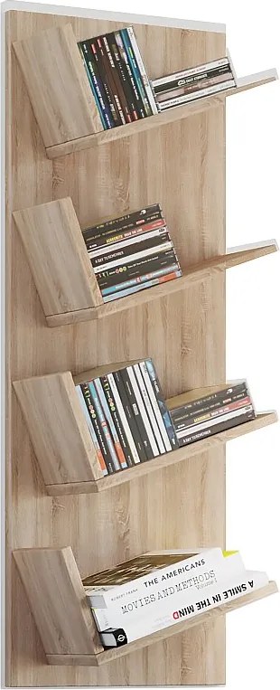 Drewniana półka ścienna Wisząca półka Lansi