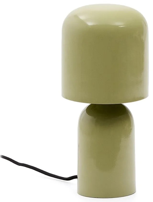 Zielona lampa stołowa z metalowym kloszem (wysokość 28 cm) Monze – Kave Home