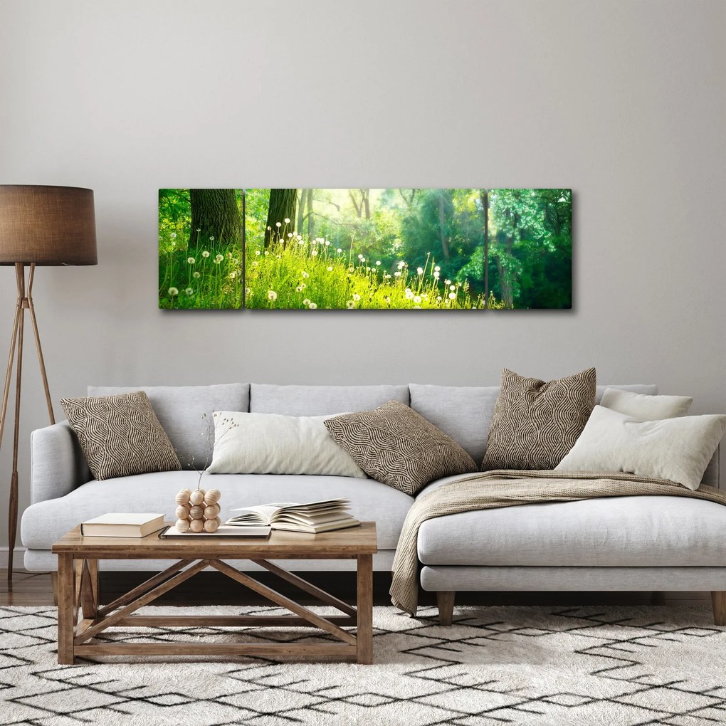Obraz - Magiczna łąka pełna mniszków lekarskich (170x50 cm)