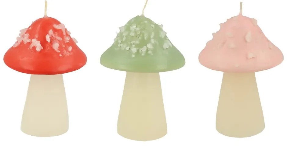 Świece zestaw 3 szt. Mushroom – Meri Meri