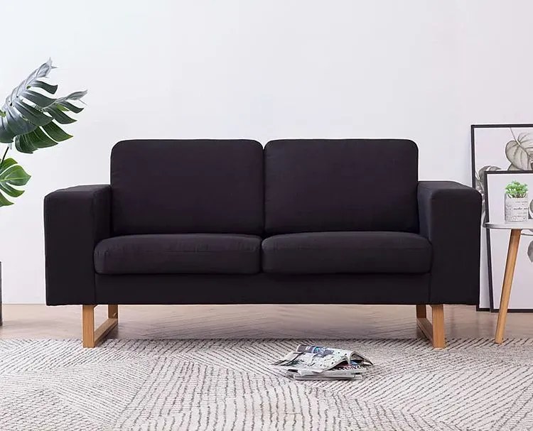 Elegancka dwuosobowa sofa Ladi 2X - czarna
