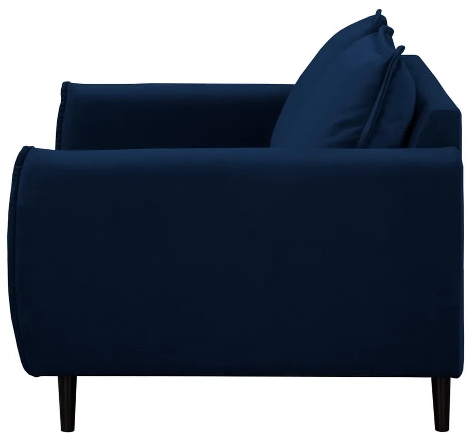 Ciemnoniebieska aksamitna sofa 138 cm Juli – Ropez