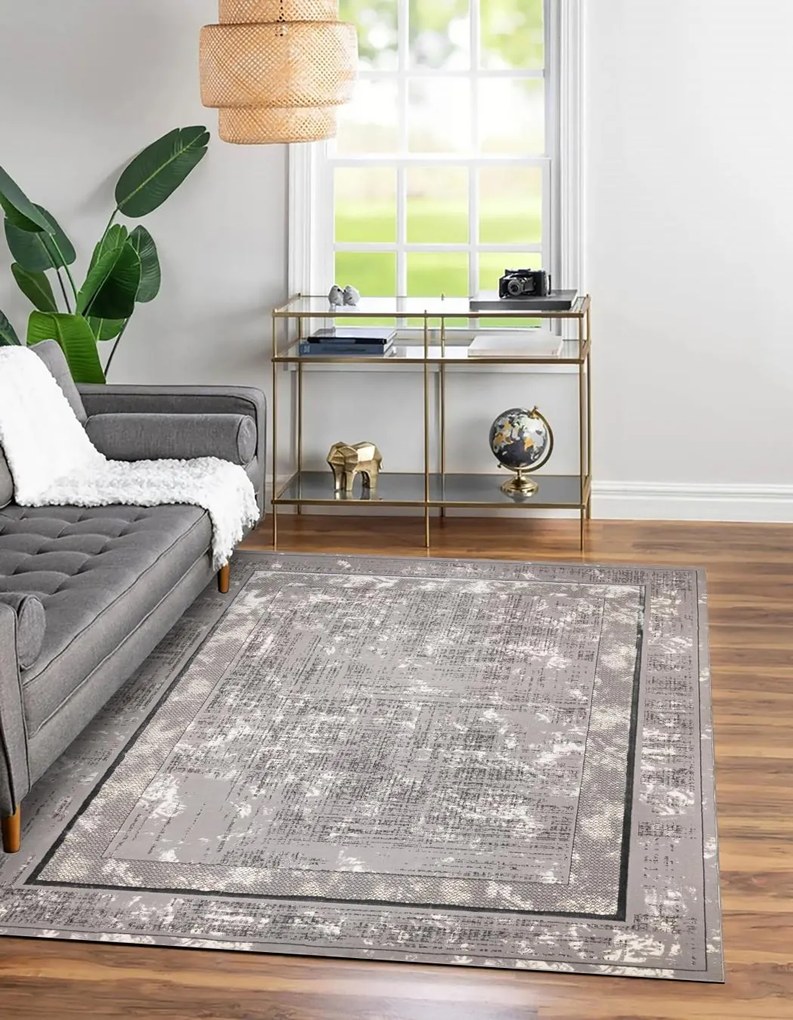 Dywan vintage Beyond Ramka szary 120 cm x 180 cm