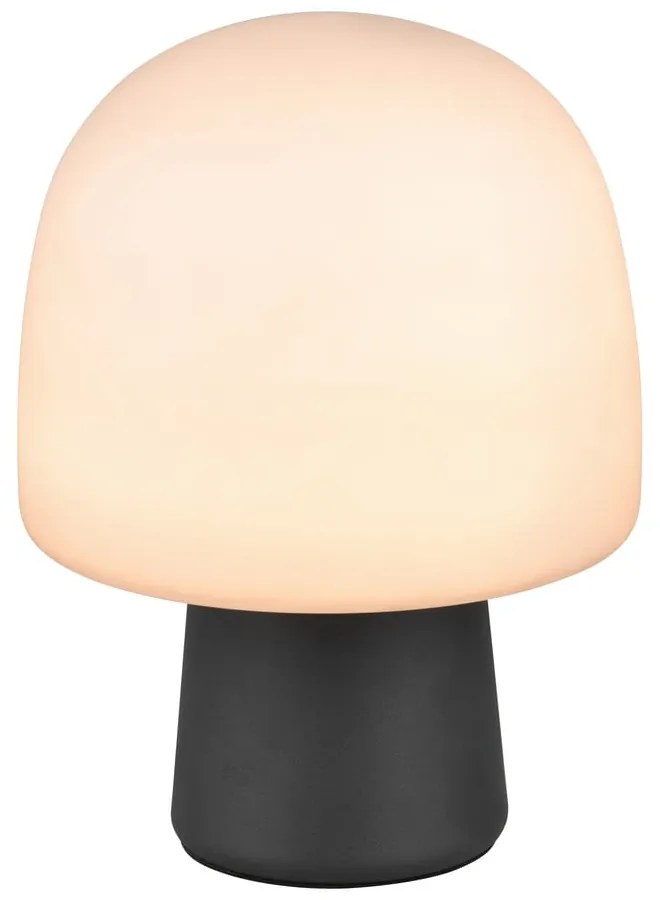 Czarno-biała lampa stołowa ze szklanym kloszem (wysokość 27 cm) Steen – Trio