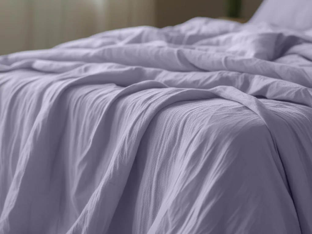 PrzytulneMieszkanie.pl PrzytulneMieszkanie.pl Muślinowa pościel MUSSARI jasny fioletowy Rozmiar pościeli: 70 x 90 cm | 140 x 200 cm