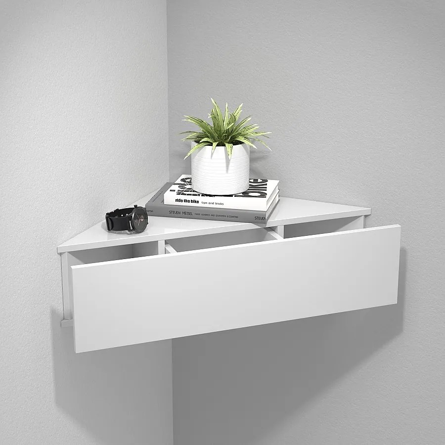 Narożna półka ścienna szuflada nocny stół UsalS