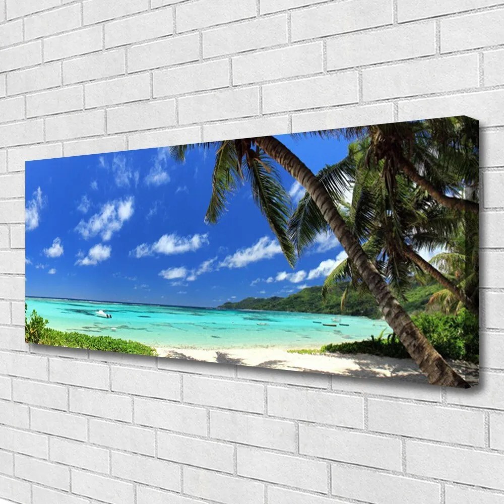 Obraz na płótnie Palmy nad Lazurowym Morzem