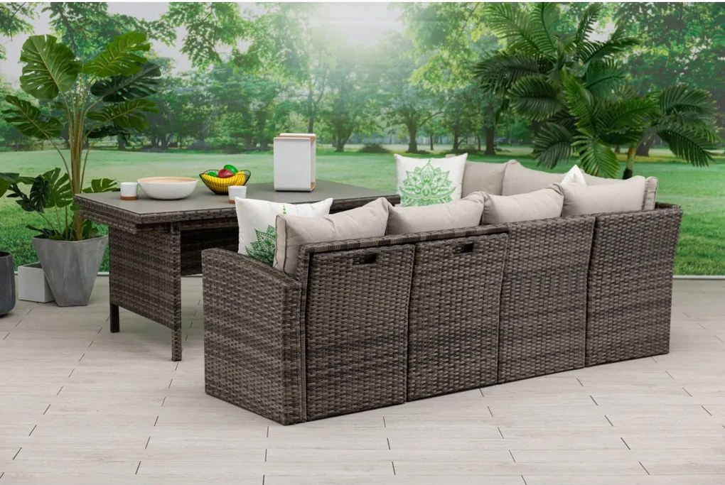 Doppler AVILA ogrodowy zestaw wypoczynkowy 2+1+1