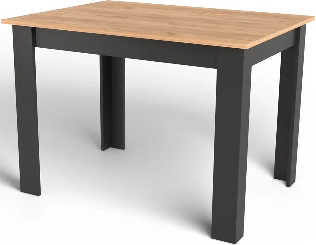 Nowoczesny stół do salonu dąb craft + czarny F3-D99