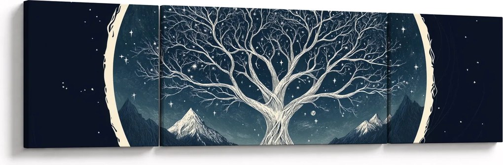 Obraz – Magiczne drzewo z jeleniem II. (170x50 cm)