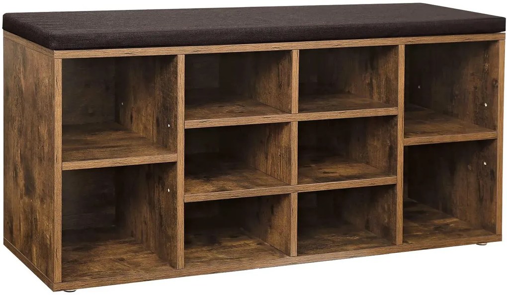 Rustykalne siedzisko z szafką na buty C1-B56
