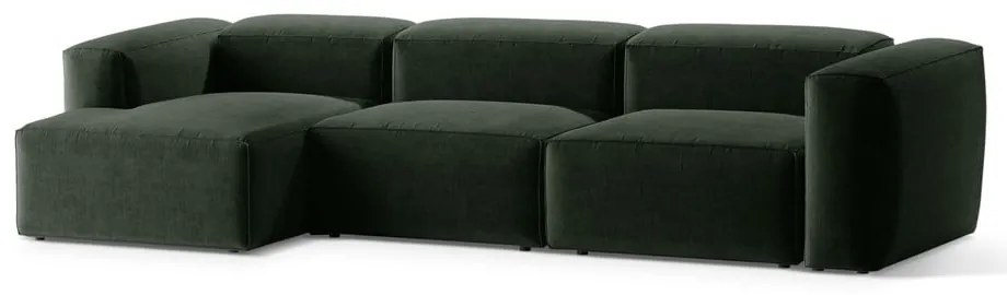 Zielony narożnik (lewostronny/z szezlongiem) Bergamo – Cosmopolitan Design