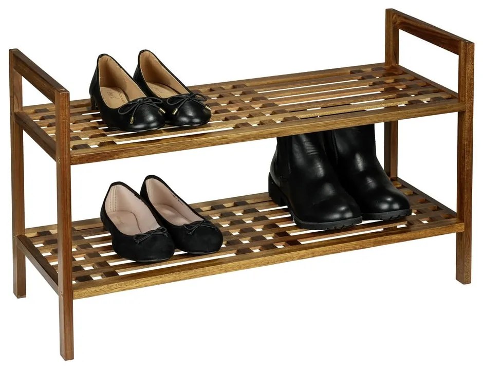 Regał na buty z litego drewna akacjowego w naturalnym kolorze 69x40,5x27 cm Fondi – Wenko