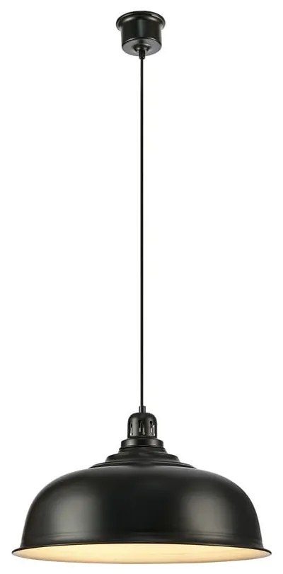 Czarna lampa wisząca z metalowym kloszem 50x50 cm Port – Markslöjd