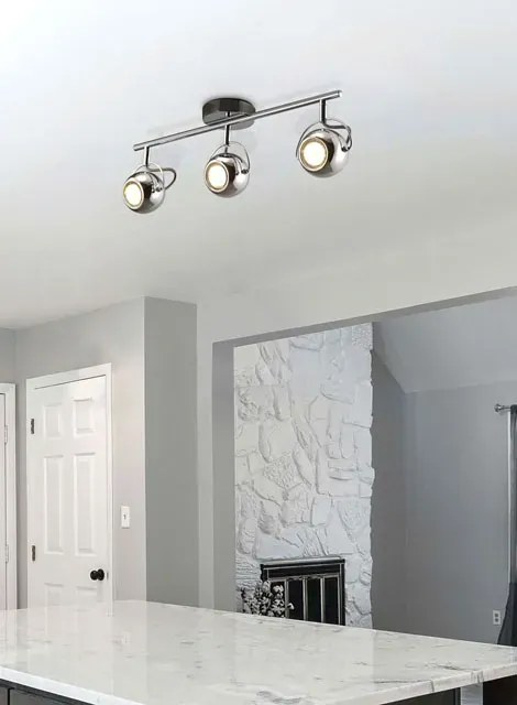 Chromowana lampa sufitowa ze spotami - 3X S982 D2-E64