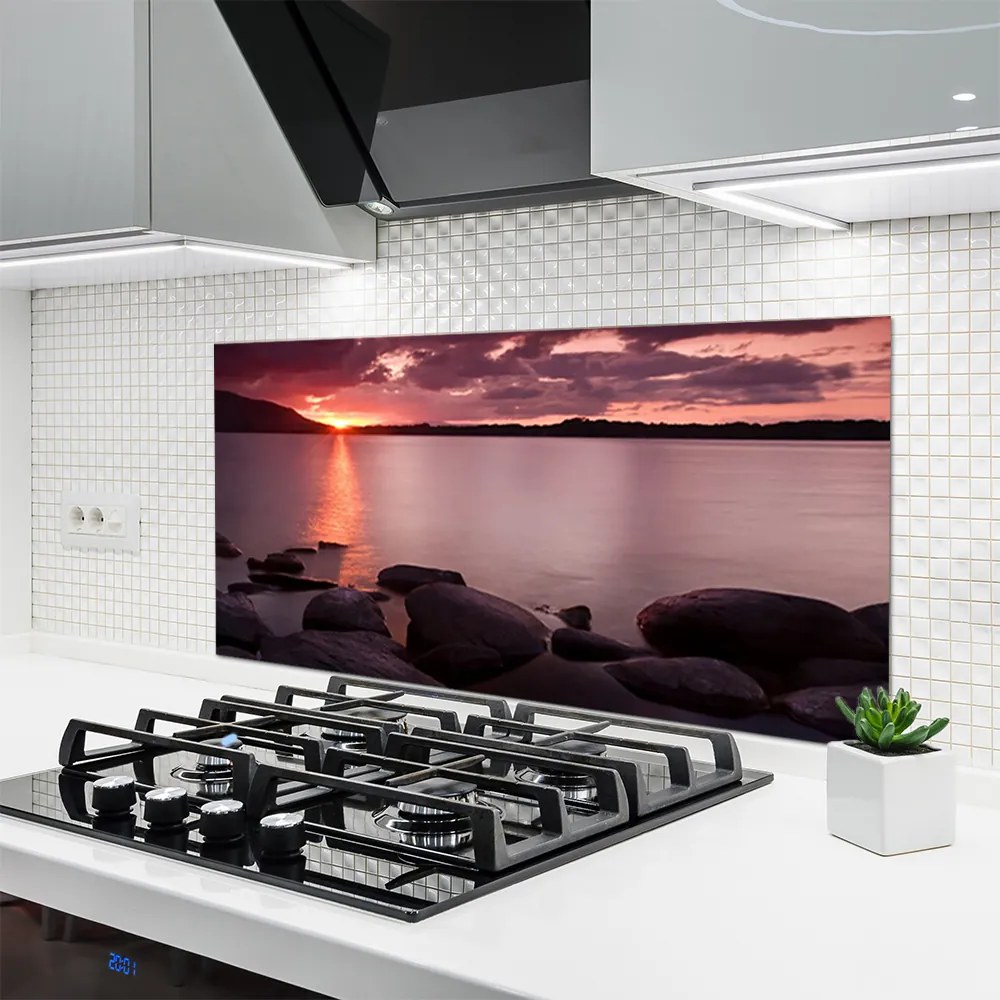 Panel Kuchenny Kamienny Brzeg Oceanu