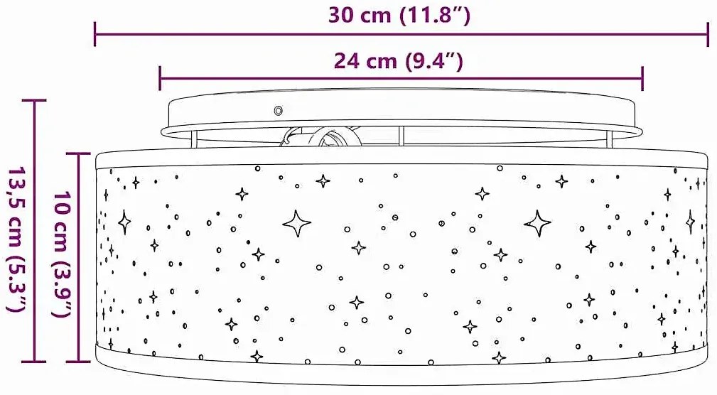 Beżowa lampa sufitowa materiałowa T1-R14