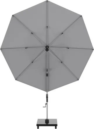 HYPERION 340 PRESTIGE – luksusowy huśtawkowy parasol ogrodowy z bocznym drążkiem : Kolor parasola - Jasnoszary