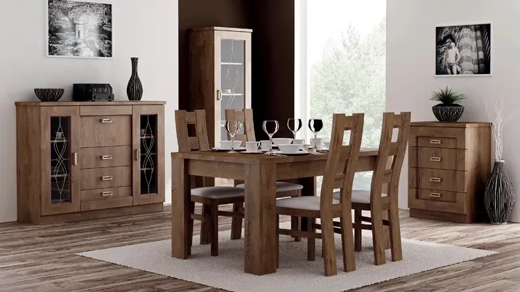 Witryna jednodrzwiowa dąb lefkas T7-W07