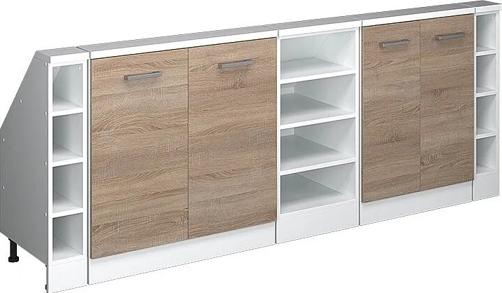 Szafka kuchenna na dach skośny sonoma 210x46x81.6 r-line