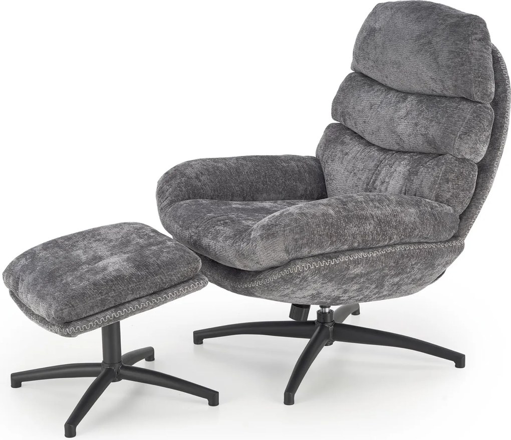 Fotel do salonu z podnóżkiem i funkcją kołyski Dario Halmar